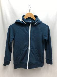 HELLY HANSEN キッズ パーカー 140 ターコイズブルー ネイビー フード着脱可能 子供服 ヘリーハンセン 24102502