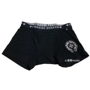 《新品》 CHROMEHEARTS クロムハーツ SHORT BOXER ショート ボクサー パンツ 黒 XL BLACK ブラック ホワイトロゴ メンズ