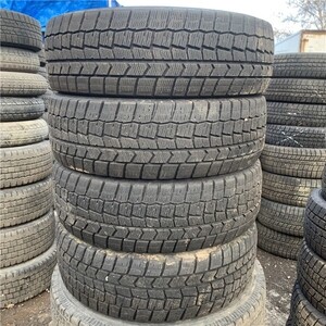 ★送料無料★ 185/60R15 2022年製 8分山 ダンロップ WINTERMAXX WM02 4本/中古スタッドレスタイヤ(冬タイヤ) フィット N8302_C1