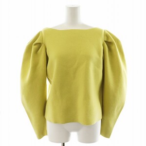 未使用品 マイラン MYLAN Cashmere Wool Knit ニット カットソー 長袖 ウール カシミヤ混 F 黄 イエロー MY22AW-KR020 /AN32