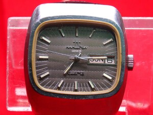 ■♪価格高騰! 資産価値！ ジャンク メンズ 高級超レア！ hamilton ハミルトン GENEVE ジュネーブ クオーツ デイデート 700002-3