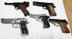 希少！ PIETRO WA48693Z A14981Y COLTS MKⅣ シリーズ70 6814 Mauser Werke 等 ガスガン エアガン 木製 あり？ 大量 まとめて 5点 A45