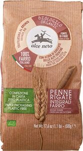 ALCE NERO(アルチェネロ) 有機 全粒粉 スペルト小麦 ペンネ 500g (オーガニック イタリア産 古代小麦 ゆで時間10分)