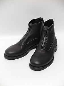 SALE30%OFF/Portaille・ポルタユ/front zip boots　Soft tanned horse leather（馬革） : Black・26.5