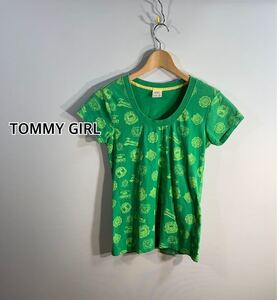 ■TOMMY GIRL トミーガール■総柄Tシャツ レディース:S/P☆BH-382