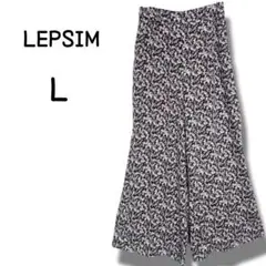 LEPSIM 花柄 ガウチョパンツ Lサイズ 総柄　マキシ　パンツ　ワイドパンツ