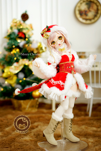 MDD（S/M/L）、MSD（S/M/L）胸元セクシー風クリスマスお洋服１１点セット