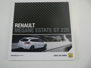 ルノー　カタログ/MEGANE ESTATE GT220/2013-4発行