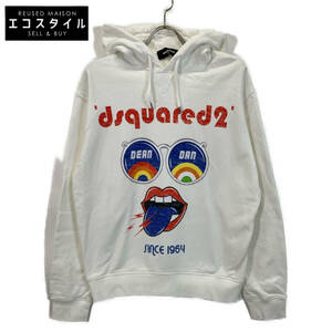 1円 DSQUARED2 ディースクエアード White Logo-printed sweatshirt トップス M ホワイト メンズ