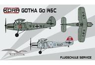 新品プラモデル 1/72 ゴータ Go145C ドイツ空軍 フライトスクール [KORPK72179]