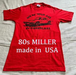 80s MILLER アメリカ製 ヴィンテージTシャツ ミラー T-SHIRT MADE IN USA