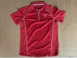 Ferrari OFFICIAL LICENSED PRODUCT ジップ ポロシャツ サイズ：M フェラーリ カラー：レッド 赤