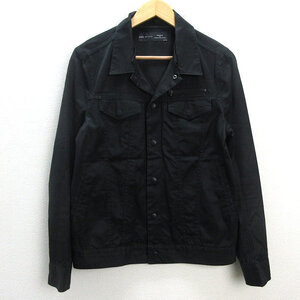 k■シップス/SHIPS JET BLUE トラッカージャケットJKT【M】黒/MENS■209【中古】