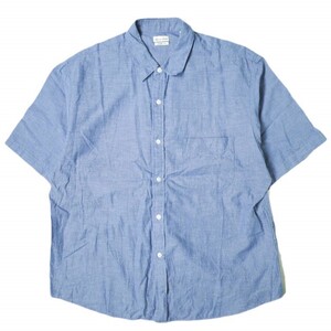 Steven Alan スティーブンアラン 23SS CHAMBRAY REGULAR COLLAR SHORT SLEEVE SHIRT - LOOSE シャンブレーシャツ 8116-149-0310 M ブルー