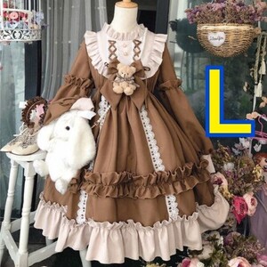 膝丈ワンピース ロリータ ワンピース ゴスロリ ドレス レディース 仮装 コスプレ 衣装 フリル ゴシック調