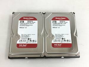 〇【2台セット】Western Digital WD20EFAX 2TB SATA 3.5インチ 消去済 ハードディスク 動作品