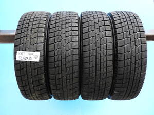 【SHT1902-S】 2020年製 バリ山 オートバックス NORTHTREK N3i ノーストレック スタッドレス 中古タイヤ【185/65R15】4本 