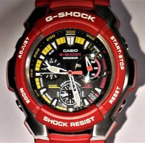 中古　超激レア　アナログ　昔の古いカッコイイ　G-SHOCK　ジーショック　G-1010　レッド　シルバー　127