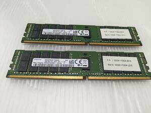 Samsung M393A4K40BB1-CRC0Q 2枚セット - PC4-19200/PC4-2400T 288Pin ECC REG/Registered 288Pin DDR4 RDIMM 64GB(32GB x2) 動作品