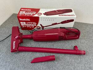 td1748080/動品 makita マキタ 充電式 クリーナー CL110DWR 軽量 パワフル コードレス 10.8V Li-ionバッテリ内蔵