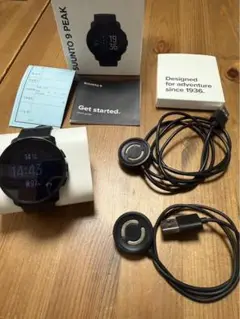 SUUNTO 9 PEAK ALL BLACK おまけ充電器もう一つ