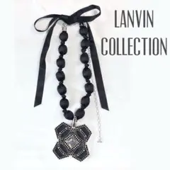 【LANVIN COLLECTION】ランバン ラインストーンネックレス リボン