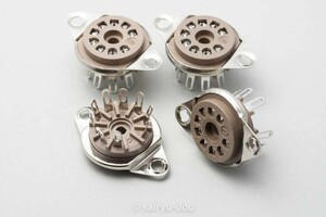 MT9ピン　真空管ソケット　BELTON製　ボトムマウント　新品4個セットA