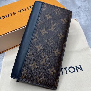 【未使用級 近年モデル】ルイヴィトン LOUIS VUITTON ポルトフォイユ ブラザ 二つ折り財布 長財布 モノグラム マカサー メンズ M69410