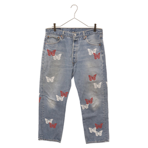 About Dreams アバウトドリームズ Levis 501XX Butterfly Denim バタフライペイントデニムパンツ インディゴブルー