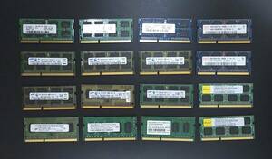 DDR3( PC3 ) ノートパソコン用メモリ( SO-DIMM ) 2GB 16枚セット ジャンク扱い