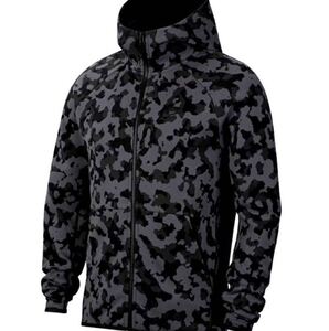 新品　激レアNIKE テックフリース パーカー　迷彩　豹柄　2XL ナイキ Tech Fleece Full Zip Hoodie カモ 迷彩 グレーブラック