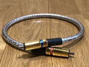 即決/送無 WIREWORLD ワイヤーワールド Silver Starlight-5 結晶境界ゼロ=OCC導体+銀クラッド 完全対称同軸=Symmetri Coax 特許プラグ 50cm