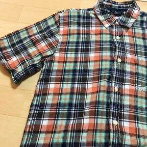 GAP kids キッズ　ブラウス　150サイズ 半袖　シャツ　綿100% チェック