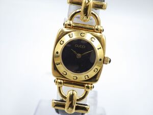 358330【1円スタート】GUCCI グッチ 稼動品 6300L ホースビット レディース 時計 クオーツ ケース21mm