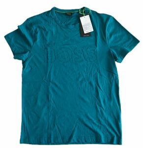 新品 未使用 ヒューゴボス メンズ 半袖Tシャツ Sサイズ HUGO BOSS TEE トップス ストレッチ カットソー 半袖シャツ ヒューゴ ボスT ブルー