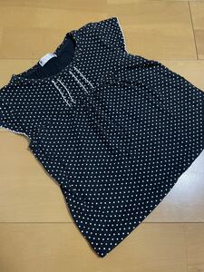 ★美品★半袖Tシャツチュニック★95★ブラックドット水玉ベビー女の子