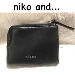 未使用　nikoand... 二つ折りL字型財布　ブラック　黒　ニコアンド