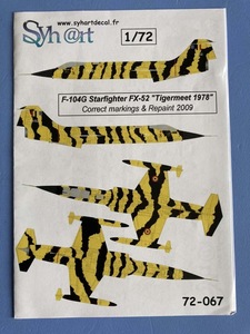 デカール!　　F-104G ベルギー 1978タイガーミート　1/72 Syh@rtデカール　72-067