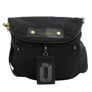 マークバイマークジェイコブス MARC by MARC JACOBS ショルダーバッグ メッセンジャーバッグ ロゴ パスケース付き 黒 ブラック ■GY14