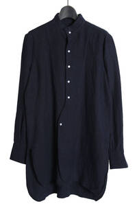 sus-sous シュス / 美品 linen dress shirt no1 リネン ドレスシャツ / size 5 (NAVY)