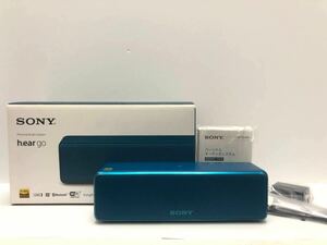 ■ SONY ソニー h. ear go SRS-HG1 ビリジアンブルー　ポータブルスピーカー　Bluetoothスピーカー　ワイヤレス　スピーカー動作確認済