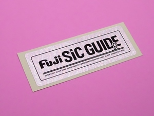 富士工業 (株) Fuji フジ ガイド SiC GUIDE エス アイ シー ガイド ステッカー 95×33mm 銀 ヘアライン シール