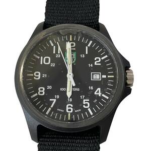 【中古品】 BLACK LUMINOX X2.2401.NB ブラック クオーツ デイト メンズ腕時計 箱、ケースあり L74007RE