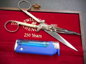 ナイフ　折り畳み　ハサミ　ゾーリンゲン　　ZOLINGEN GERMANY 1731-1981 250 YEARS ZWILLING J.A. HENCKELS 記念品　男のコレクション