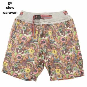 go slow caravan ゴースローキャラバン 春夏 麻 リネン★ 花柄 フラワー総柄 クライミング ショート パンツ Sz.4　メンズ　C4B02406_6#P