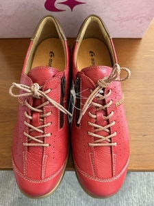 SP2401 赤 24.5 4E ムーンスター MS 月星 ウオーキングシューズ レデイースシューズ 靴 日本製 靴 moonstar 送料無料 新品未使用品