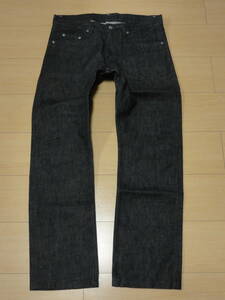 格安日本製レア・BEAUTY&YOUTH(ビューティアンドユース・ユナイテッドアローズ)・濃グレー系デニム地・高級デザインジーンズ 32 W84cm位