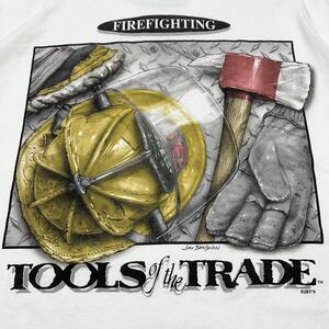 【90s】tools of the trade（商売道具）消防士　Tシャツ