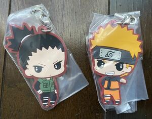 NARUTOナルト うずまきナルト＆奈良シカマル ラバーストラップ・ラバスト／未開封・未使用・新品