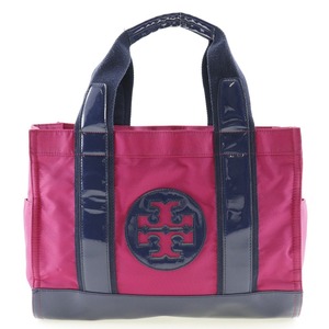 Tory Burch トリーバーチ トートバッグ ナイロン ピンク/紺 レディース【M161324009】中古